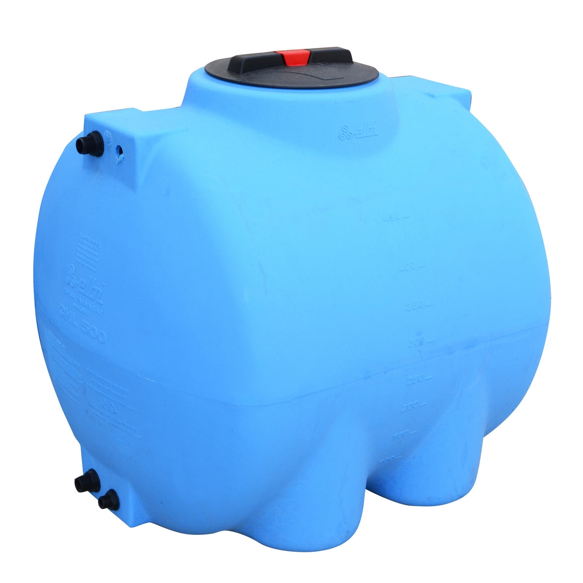Horizontal Blue Above Ground Polyethylene Tank