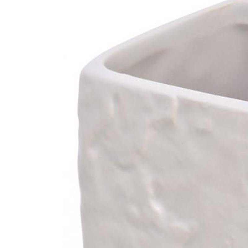 Porta cepillos de dientes de la serie Petra blanca