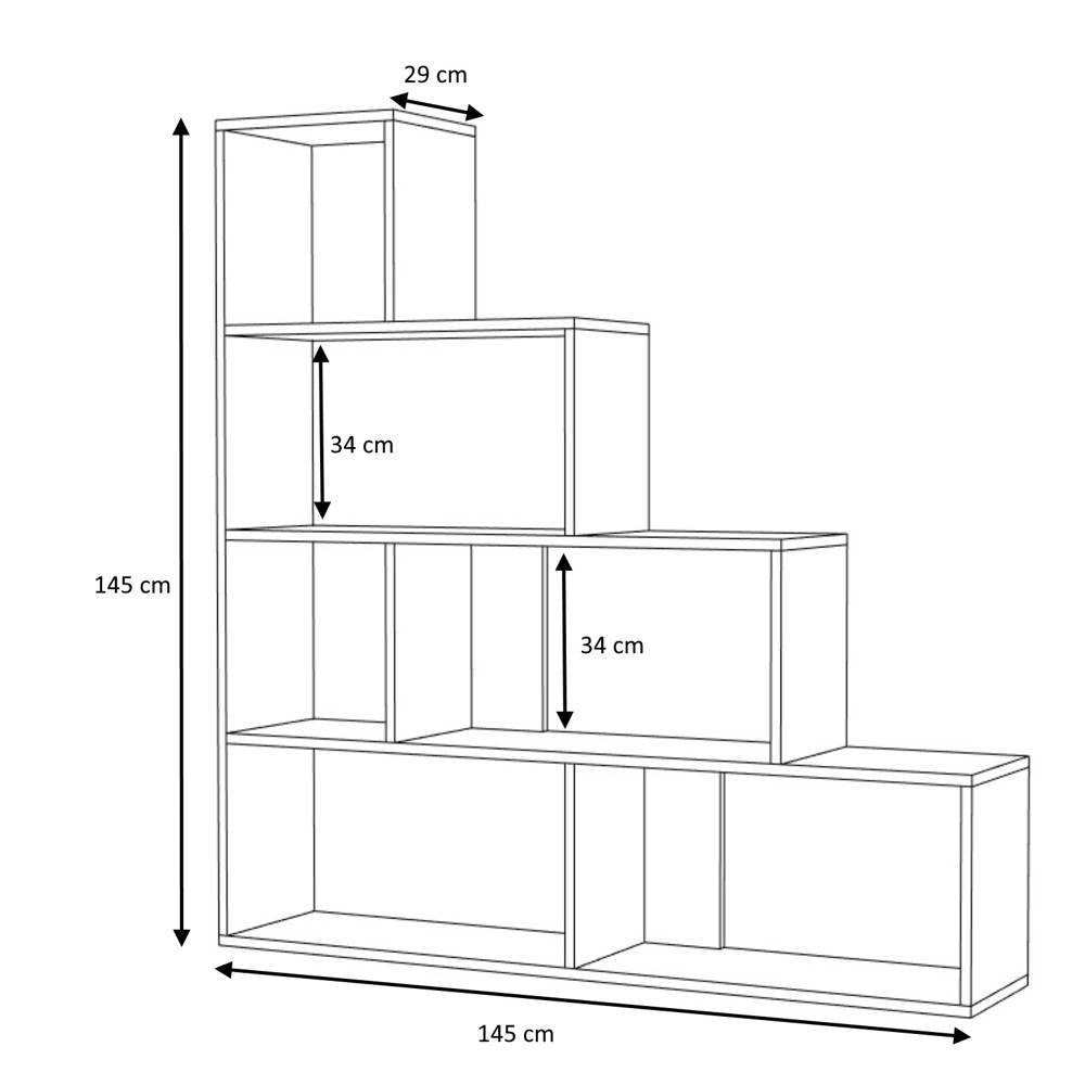 White cast iron bookcase 145x145x29 cm. AKTIF