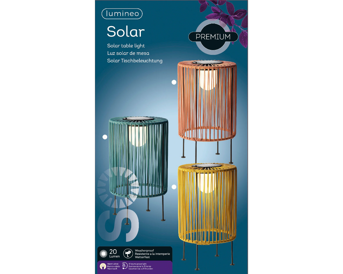 Tisch-Solarlampe aus Eisen