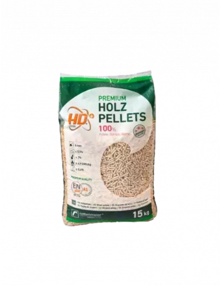 Hochleistungs-Holzpellets A1 Fichte - Hoher Heizwert - Geringer Feuchtigkeitsgehalt - Minimale Asche
