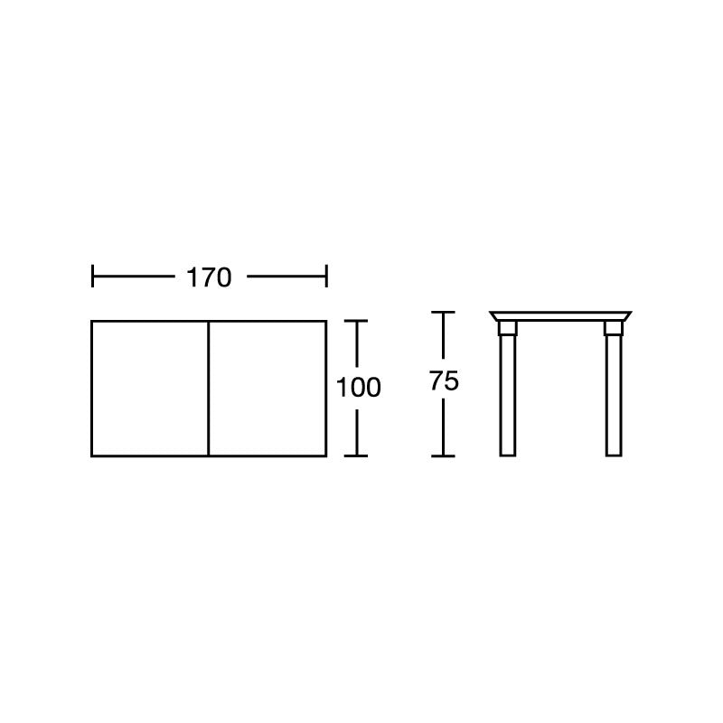 Tavolo da giardino Intreccio - 170x100 cm - Uso interno/esterno