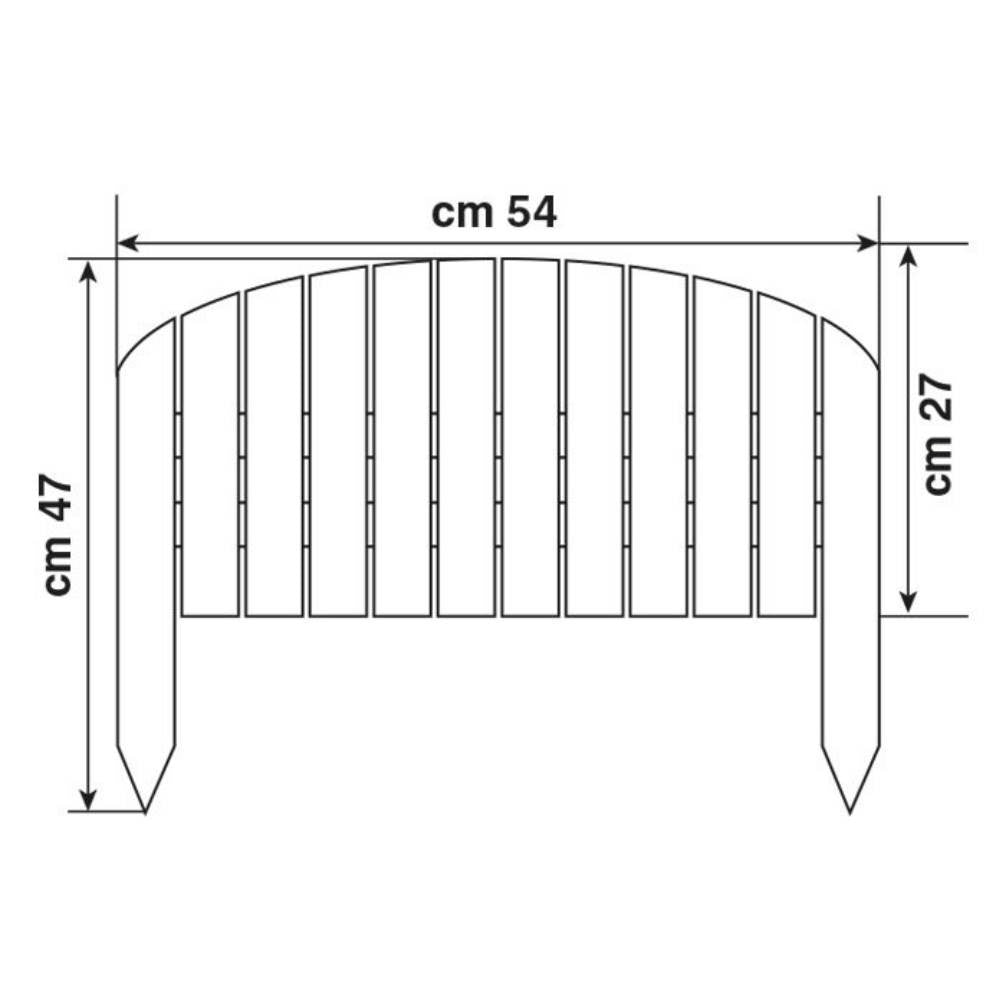 Valla de madera arqueada de 54 x 47 cm para plantas Vampiro