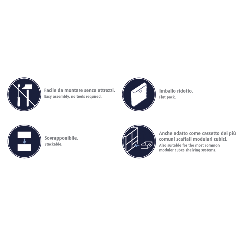 Caja cristal bianco H 14x31x31 cm