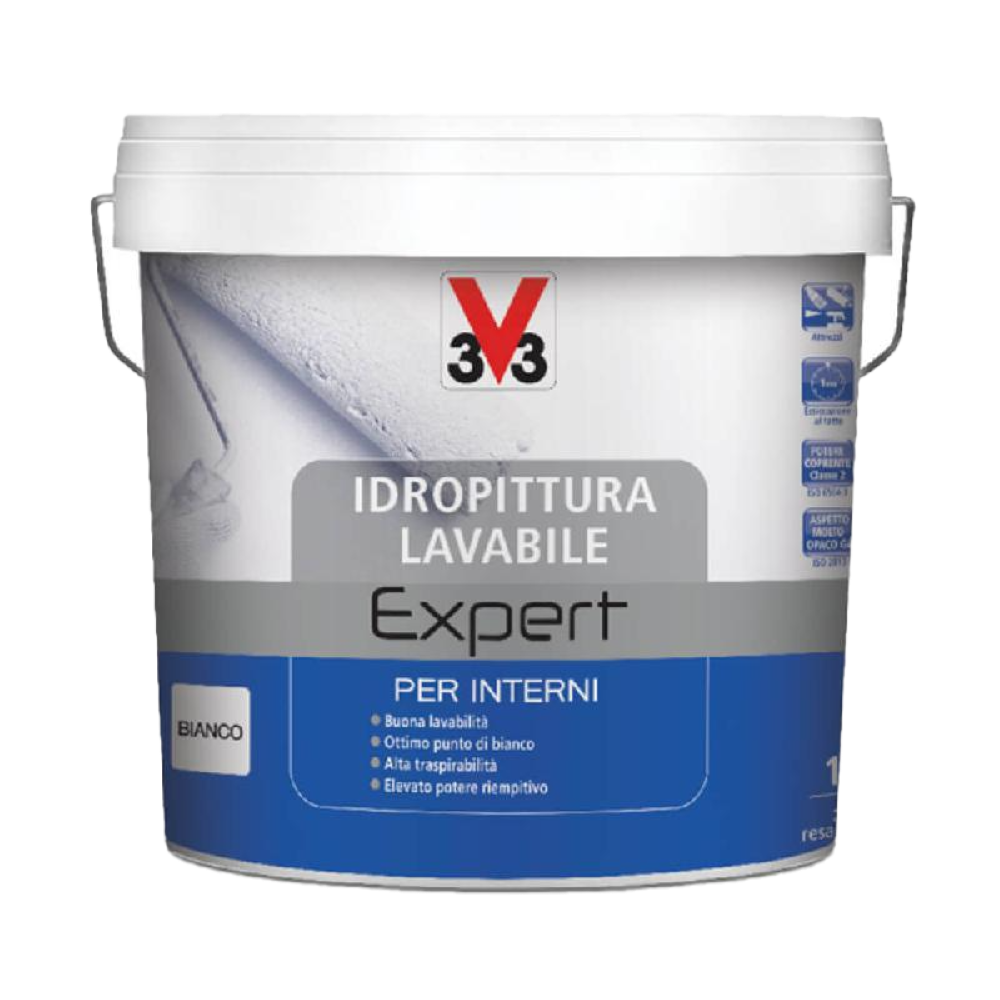 Washable Paint 4L - White Color, Good Washability, Excellent Whiteness, High Filling Power, and High Breathability