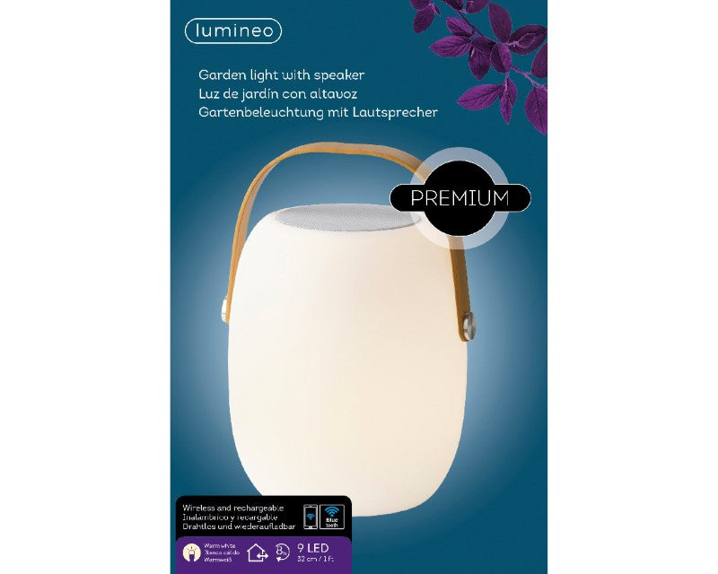 Warm white outdoor LED speaker