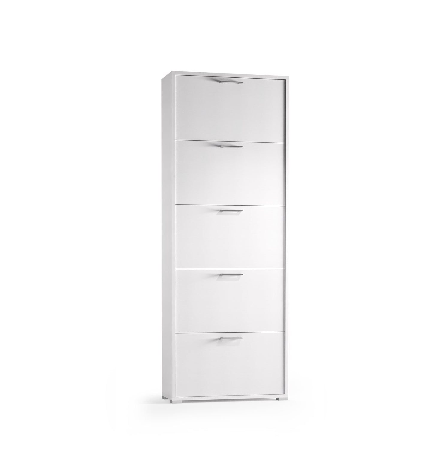 5-Door Shoe Cabinet, Up to 15 Pairs White