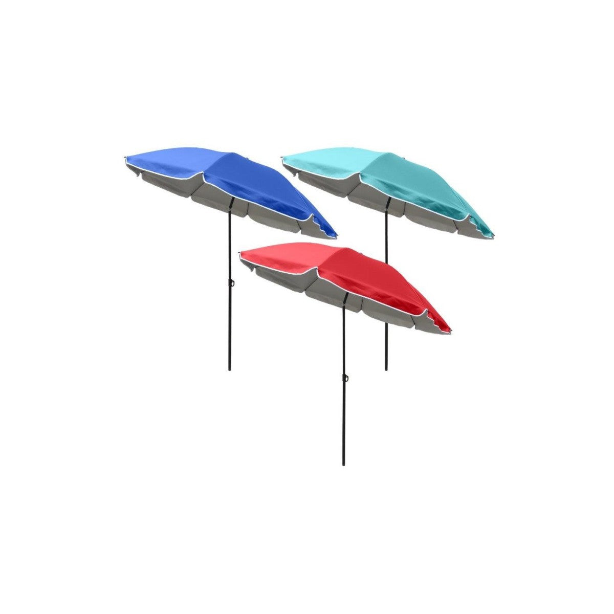 Corfù-Regenschirm 180 cm hoch, verschiedene Farben