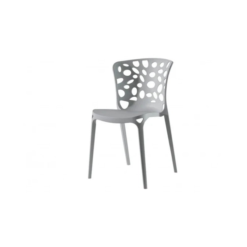 Ade chair in dark gray polypropylene 55x50x83 cm