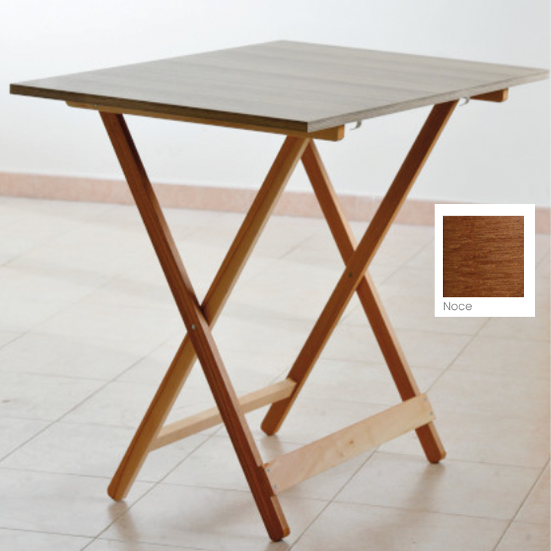 Formica-Klapptisch aus Walnussholz, 60 x 100 cm