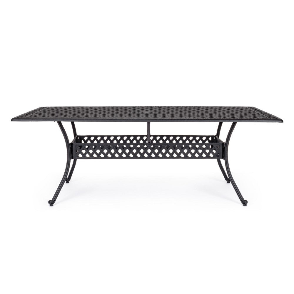 Ivrea rectangular anthracite outdoor table 107x213 cm Iperbriko