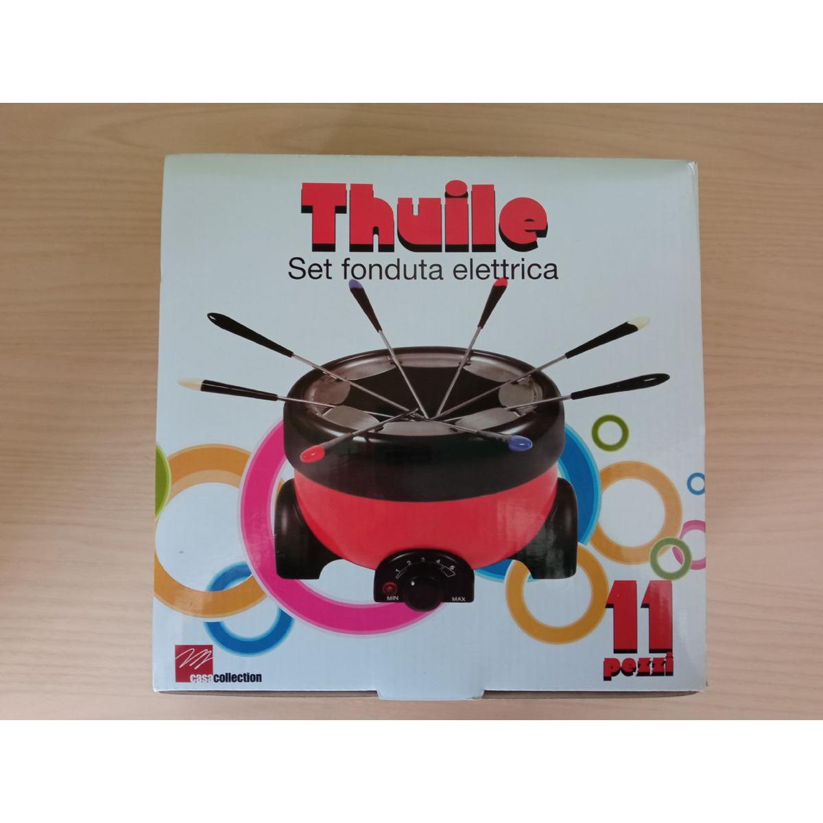 Set de fondue eléctrica Thuile roja (11 piezas)
