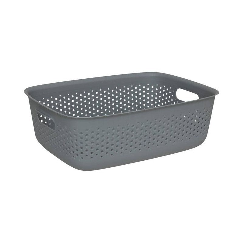 Multipurpose plastic bin Tila gray 10 L