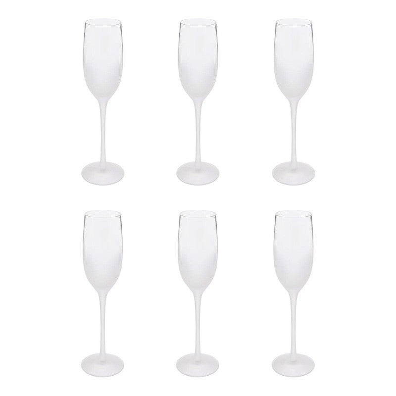 Set of 6 frosted flutes 21 cl