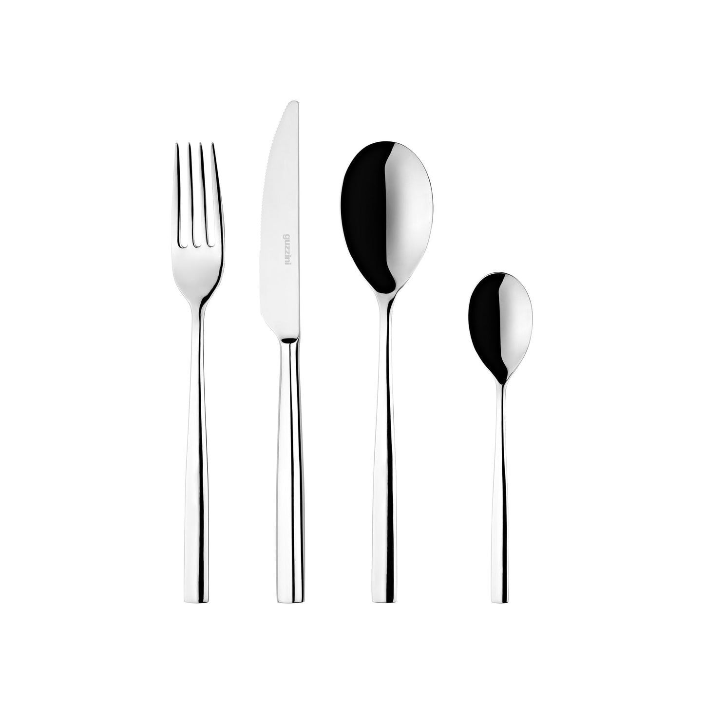 Set mit 24 Besteckteilen aus Stahl