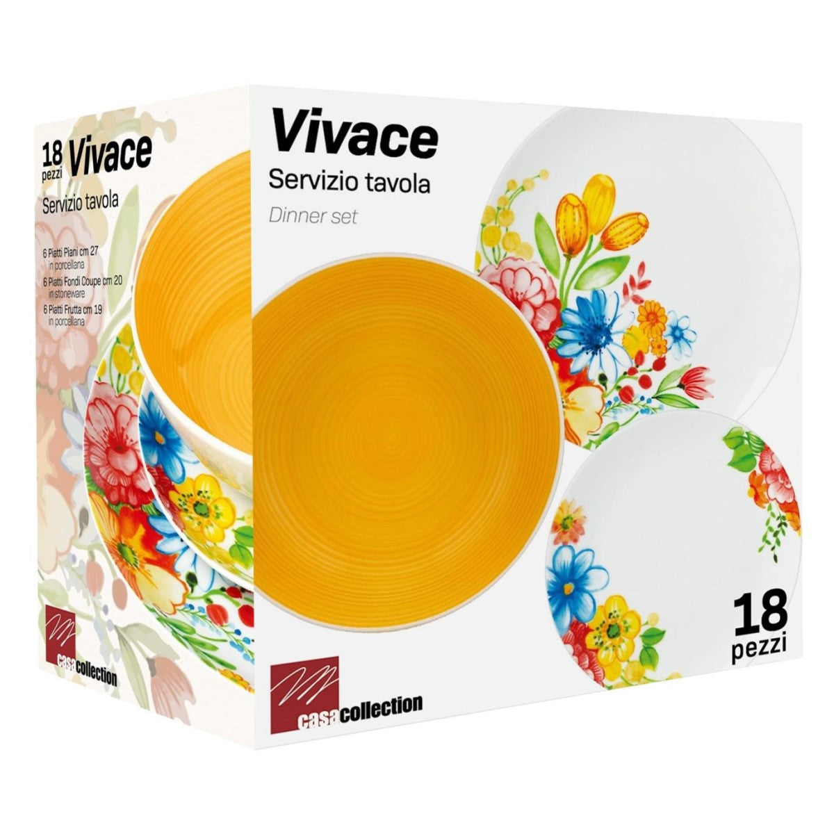 Juego de mesa 18 piezas Vivace hecho a mano.