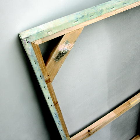 Olio su tela multicolor e telaio in legno 80x80 cm - M2