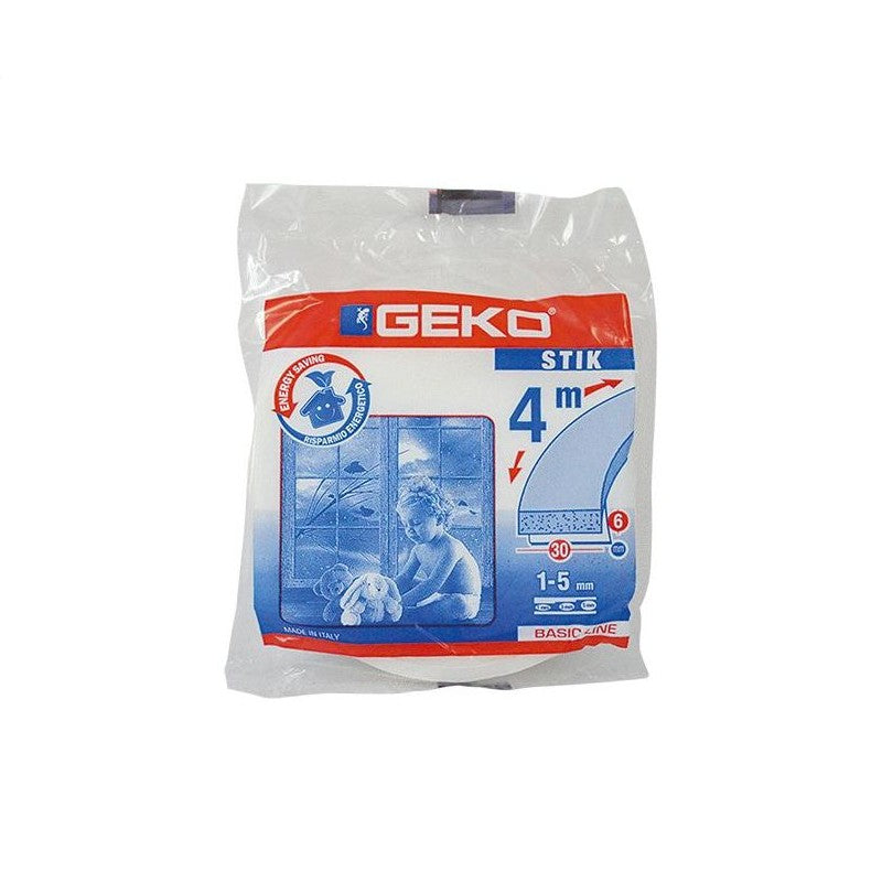 Klebender Zugluftstopper für Türen und Fenster 25 x 6 mm x 4 m weiß