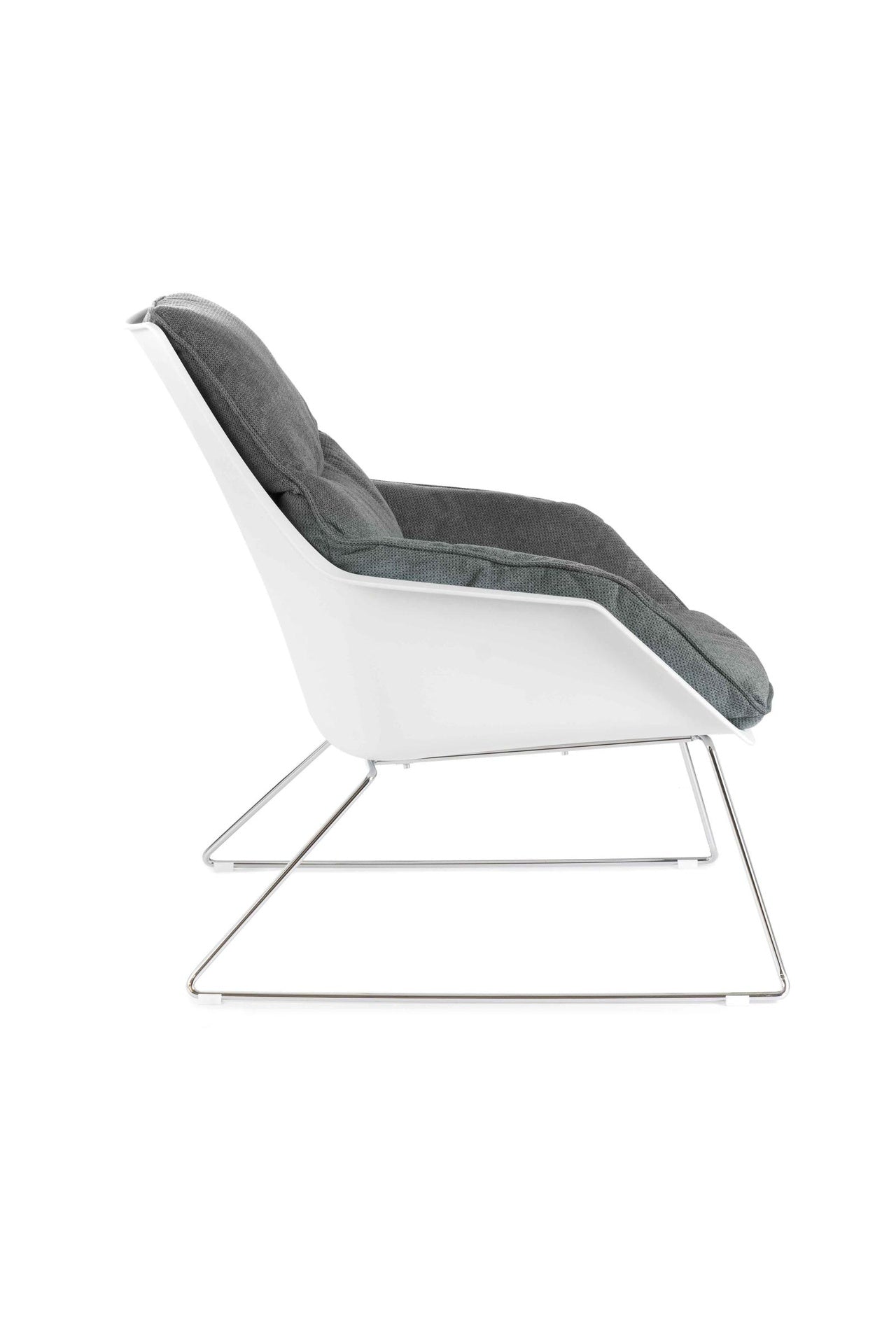 Poltrona in polipropilene grigio scuro 85 cm x 74 cm H. 86 cm