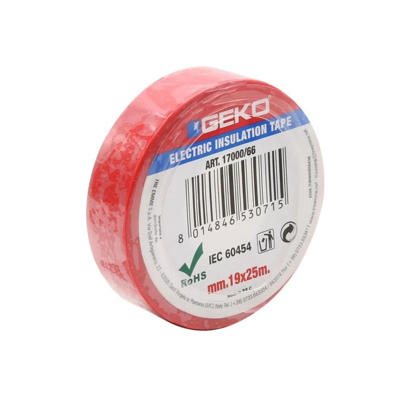 Red insulating tape 19 mm x 25 m
