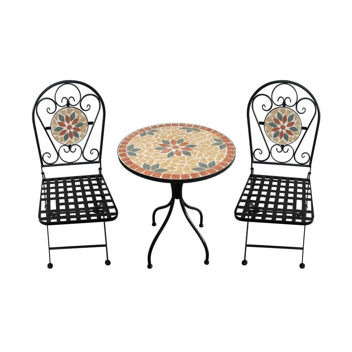 Ischia classic iron set with table and two chairs