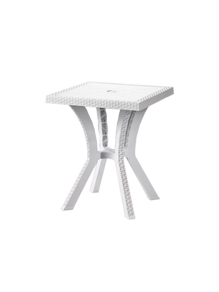 Tavolo Rigoletto in resina bianco cm 60x60x70h
