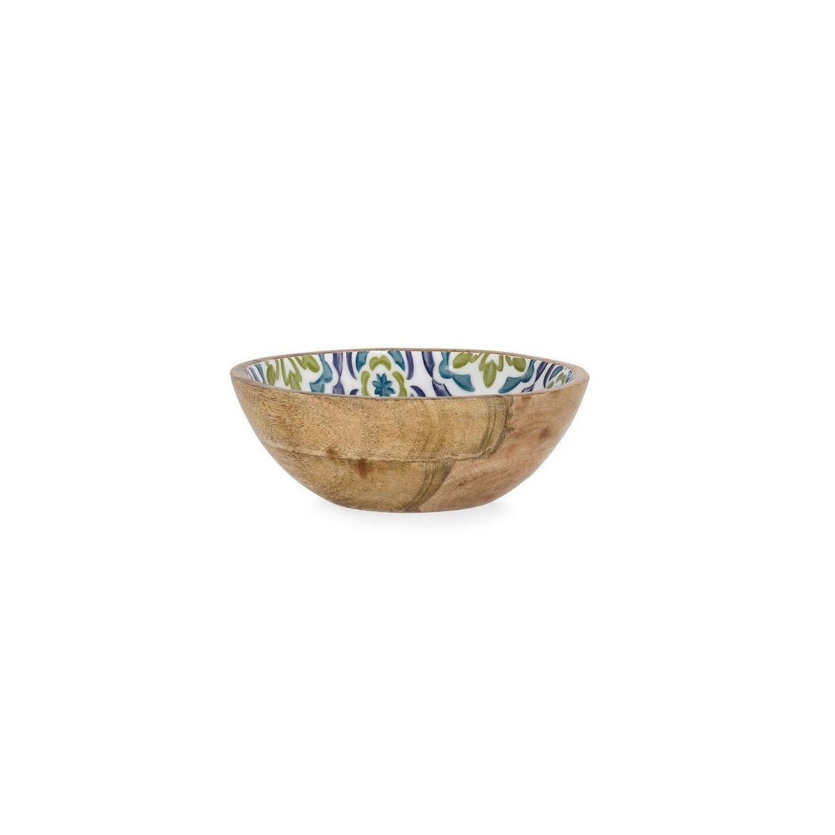 Cuenco alto Bizzotto Sintra Ø18x6h con decoración de mayólica de madera de mango