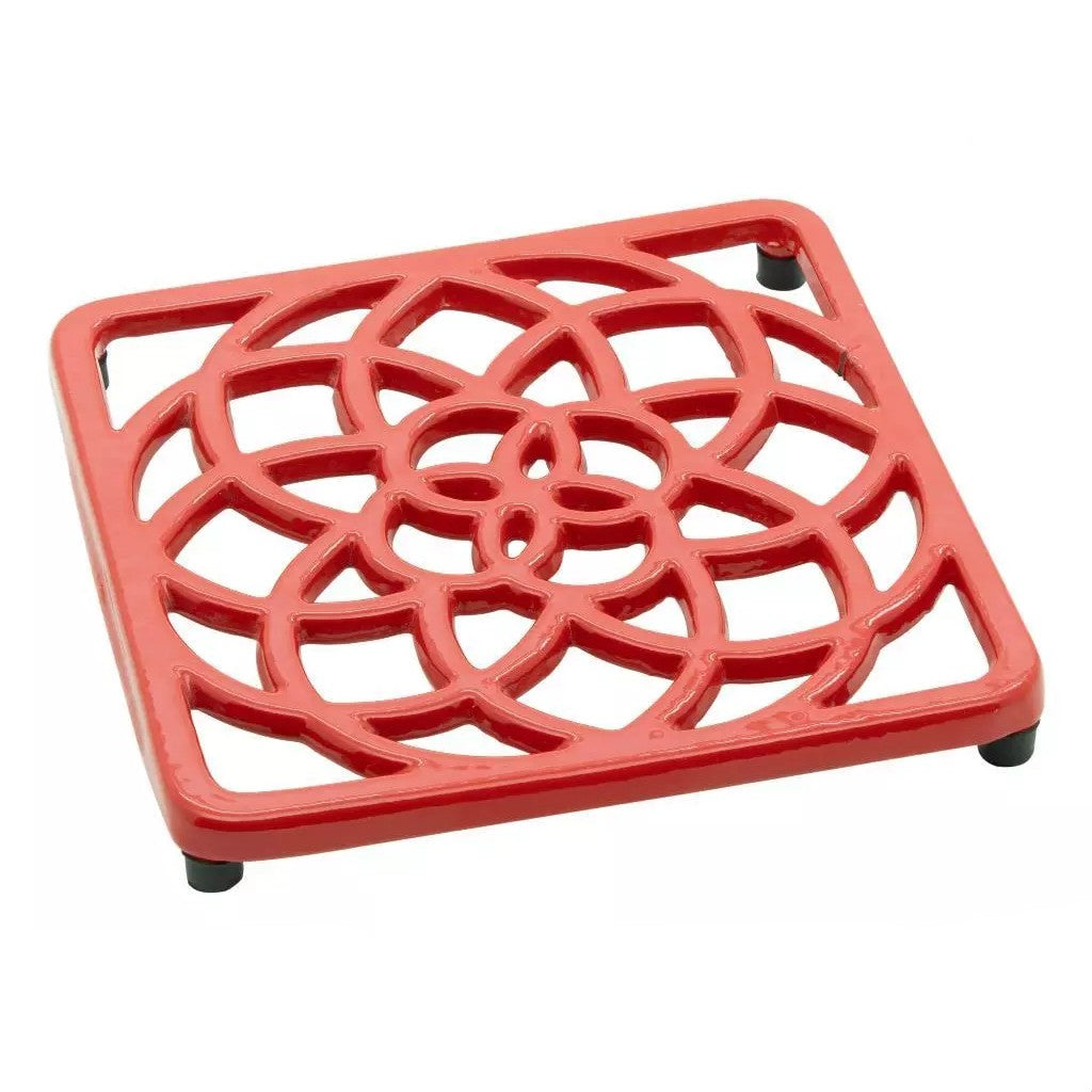 Quadratischer Untersetzer aus Gusseisen 16x16 cm