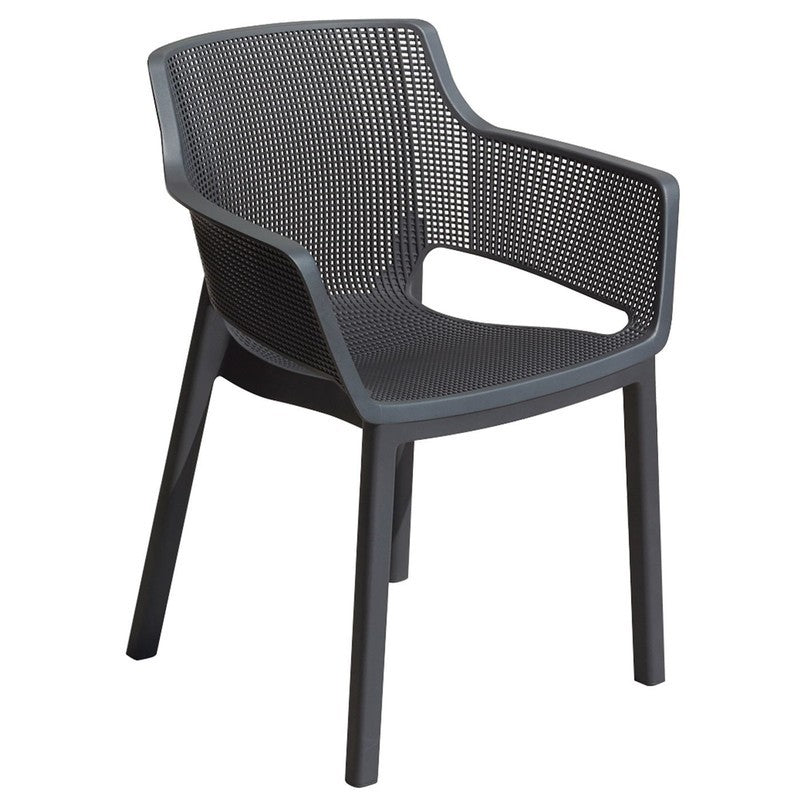 Gartenstuhl Elisa aus Graphit, 57,7 x 62,5 x 79 h cm