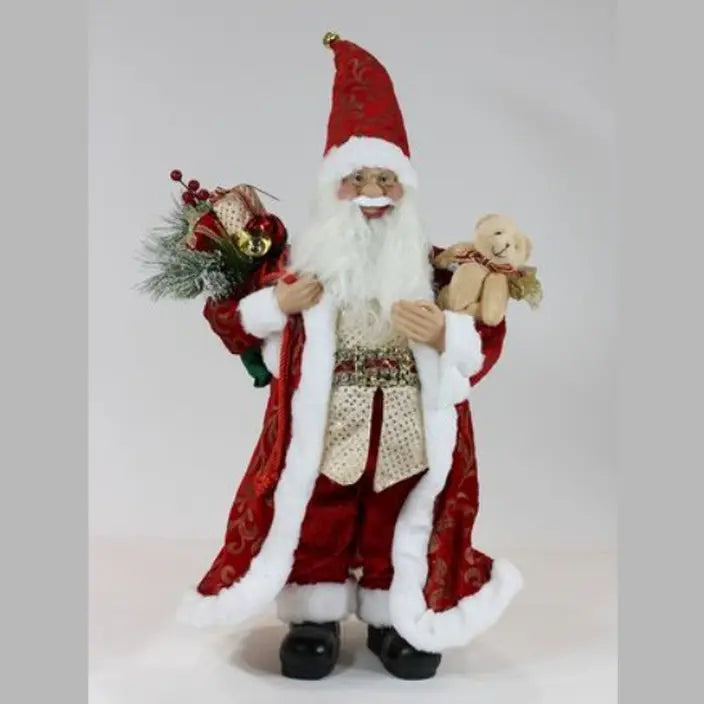 Babbo Natale decorativo rosso H60 cm