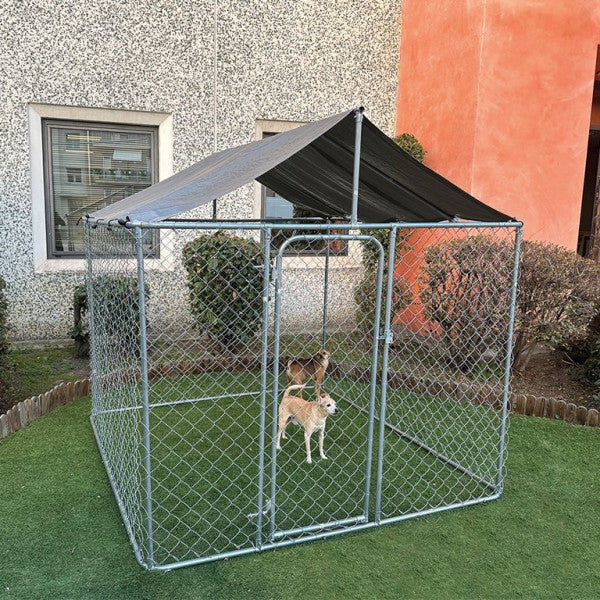 Jaula para perros de acero galvanizado 2 x 2 x H 2 m