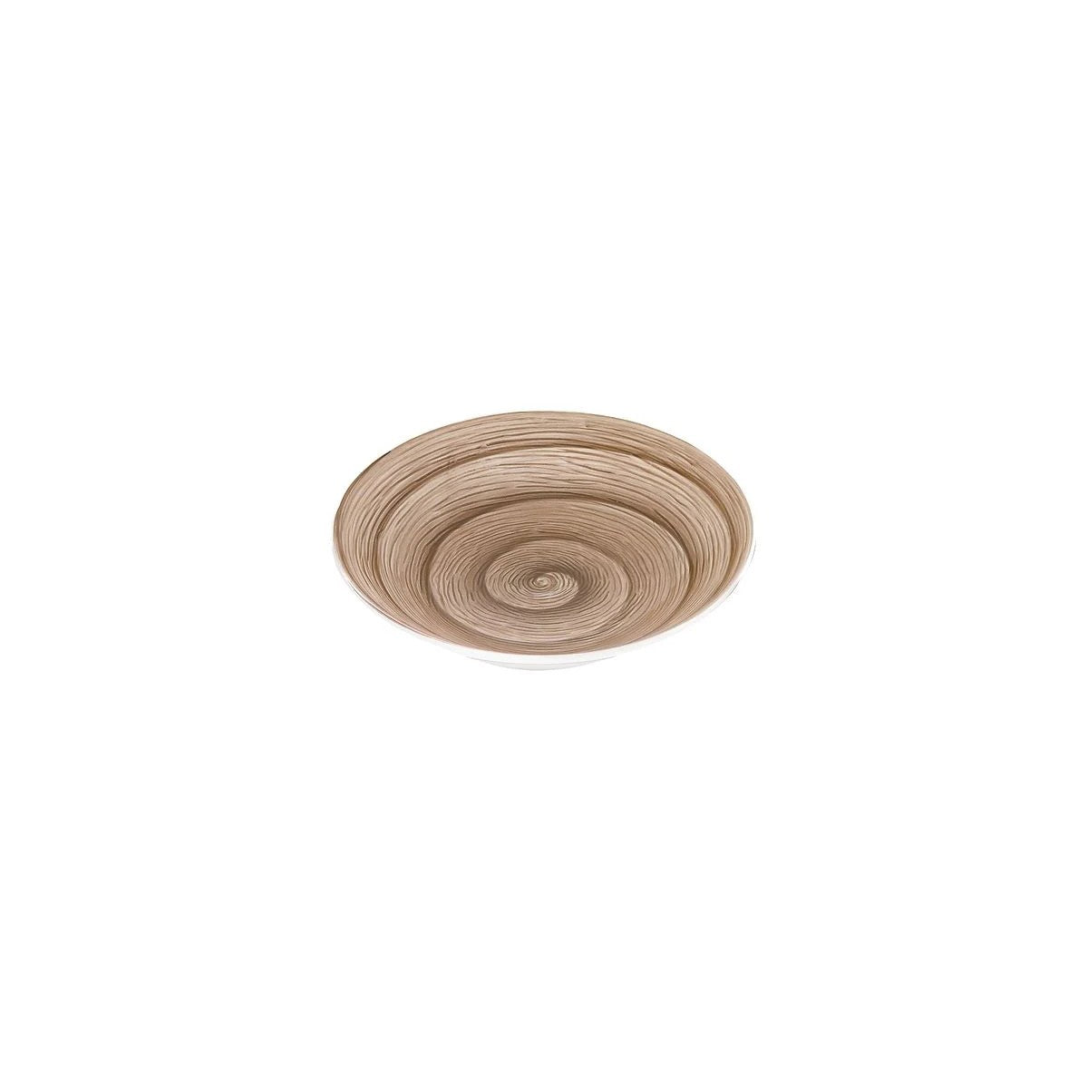 Plato hondo de mesa memento gris de cerámica pintada a mano Ø 23,5 cm