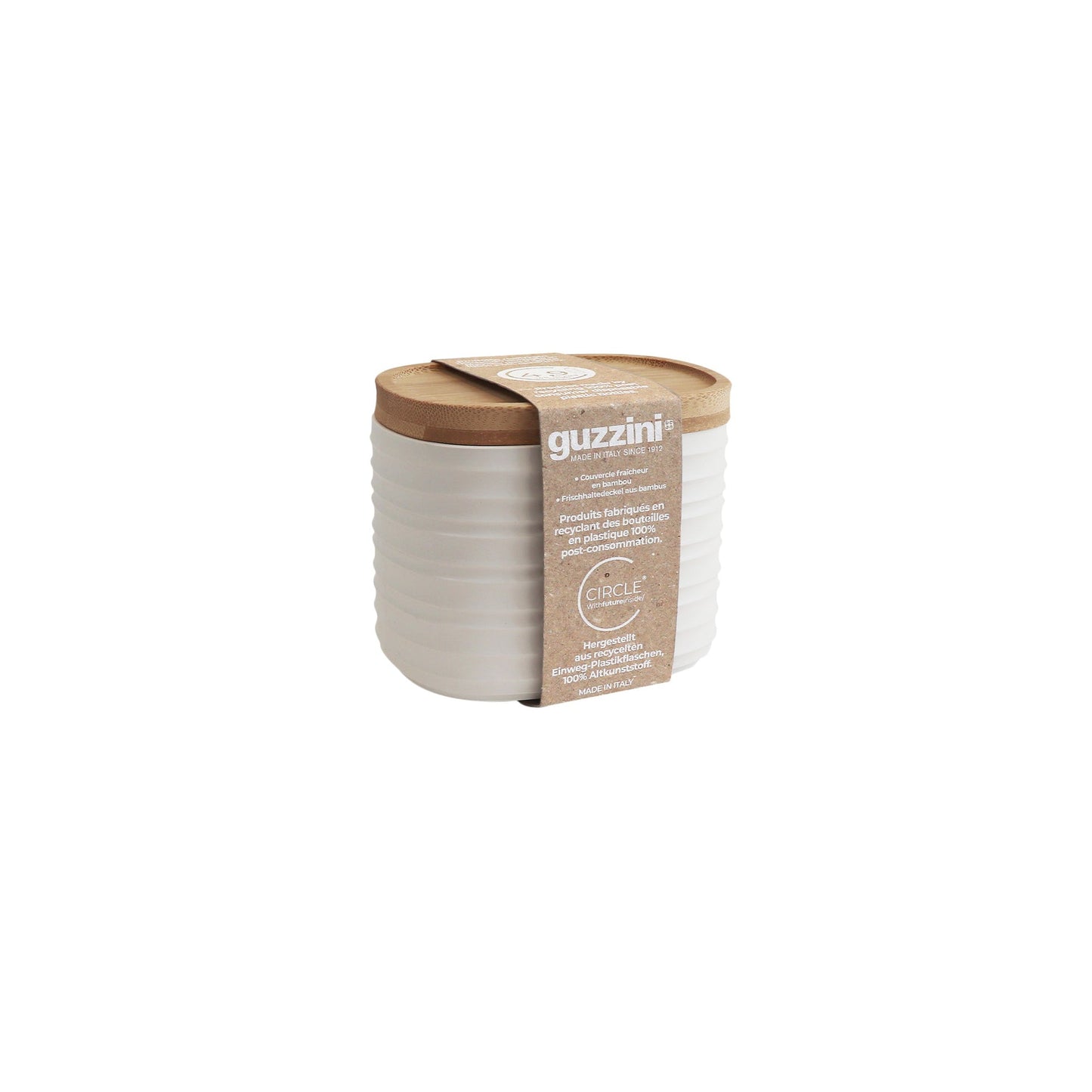 Barattolo multiuso con coperchio in bamboo 12,3 x 9,4 x h11 cm