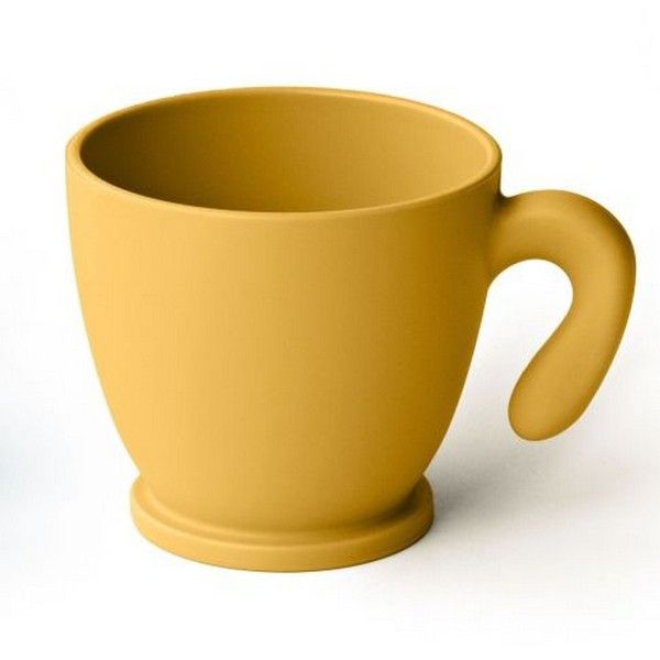 Taza de café línea chef amarillo mostaza