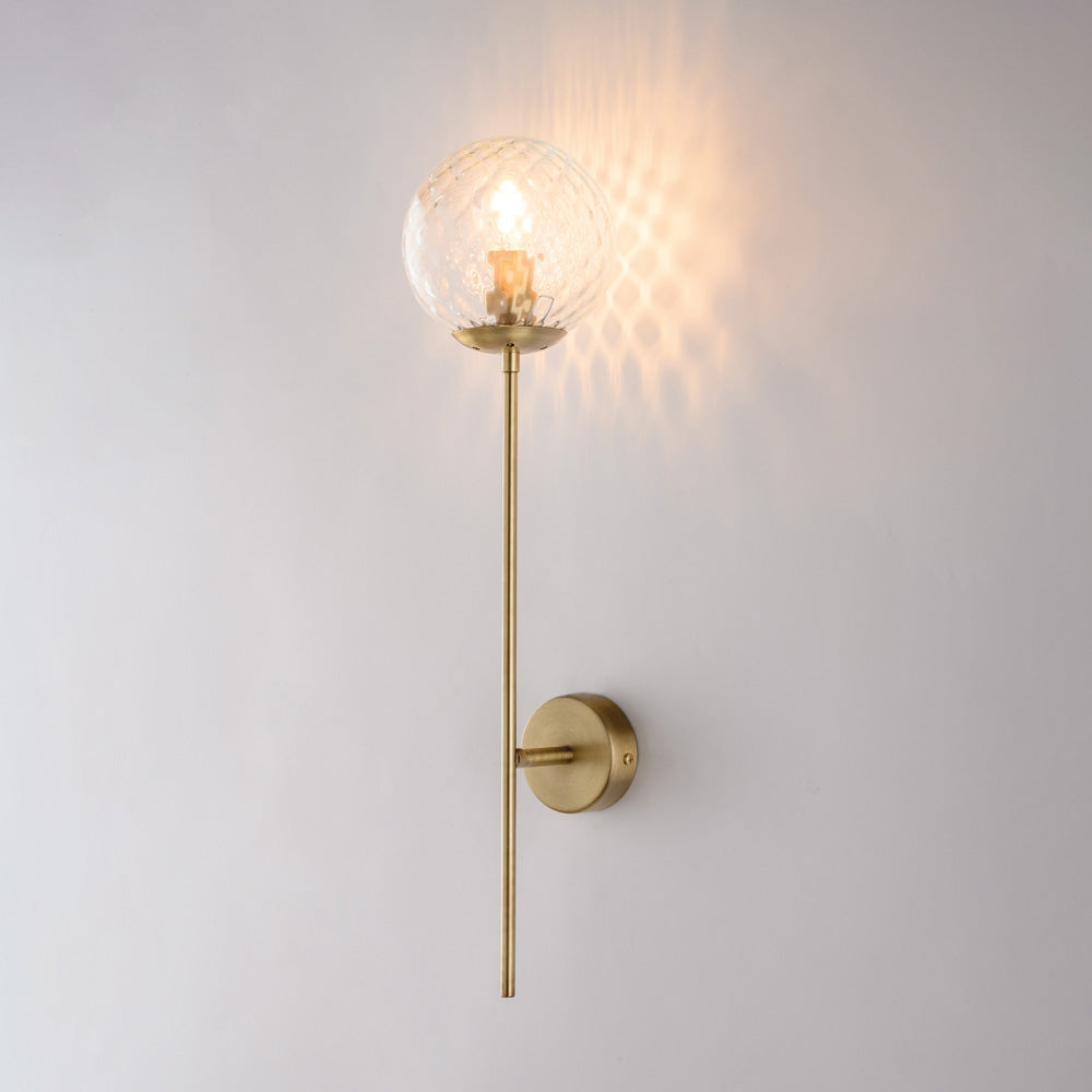 Applique in ferro bronzato spazzolato 1 luce H.54 - L.13 - P.17