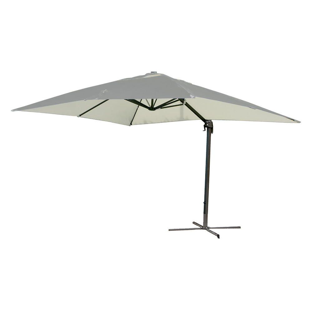 Beige Square Cantilever Umbrella 3x3 m