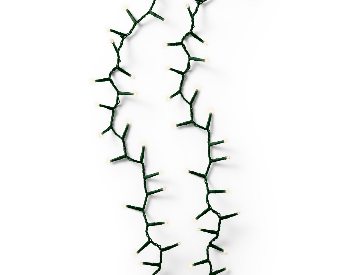 LED light chain 60m 3000 green/hot white bulbs