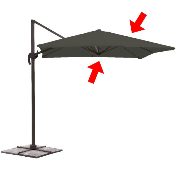 Ersatzbezug für den ecrufarbenen Deluxe-Regenschirm 3x4m