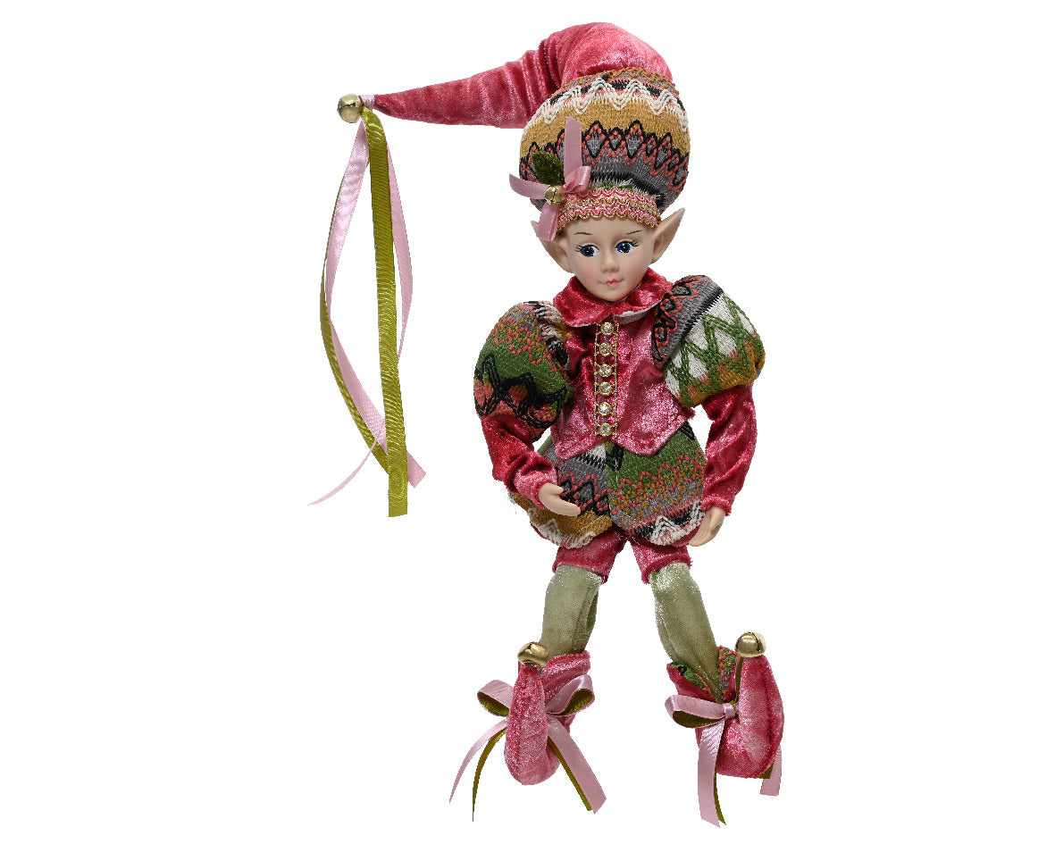 Christmas elf in polyester 6x14x50 cm