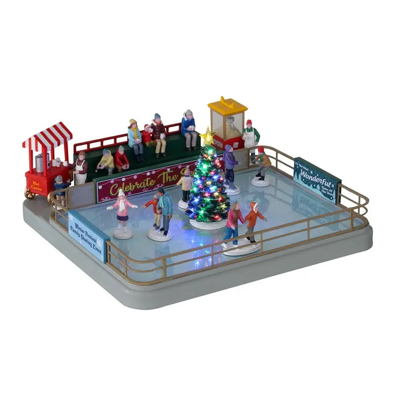 Pista di pattinaggio Lemax all’aperto 31 × 27,9 × H14 cm con adattatore