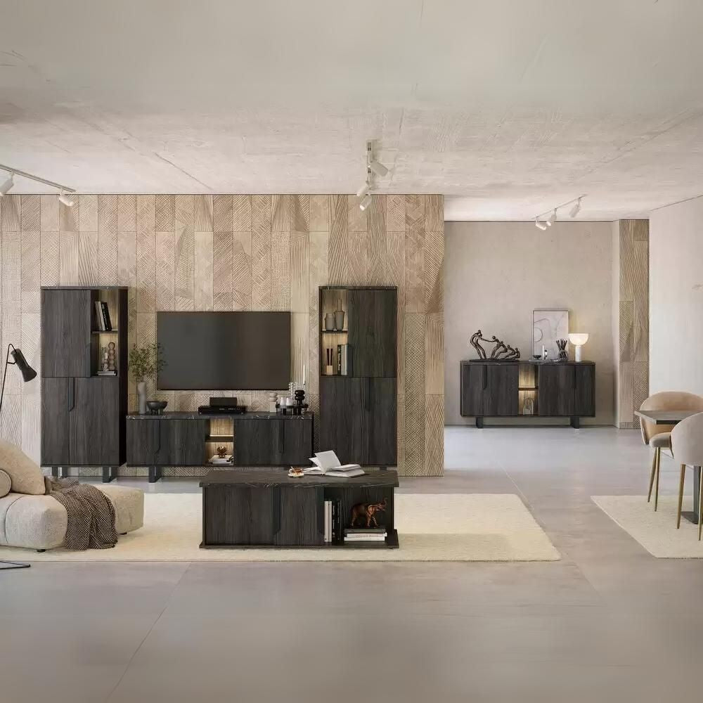 Madia 165x49x83 palissandro nero