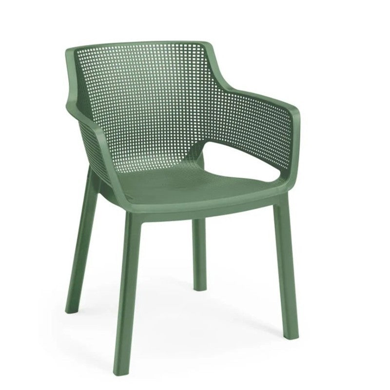 Silla de jardín Elisa verde 57,7X62,5X79h cm