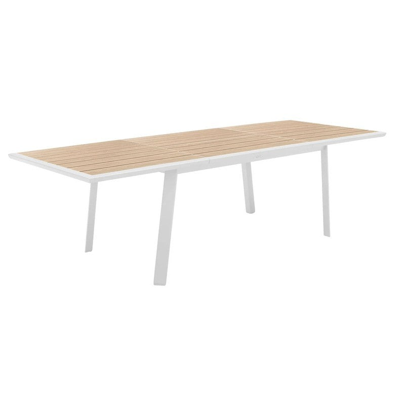 Pavane Aluminiumtisch 170x101 cm leinenweiß