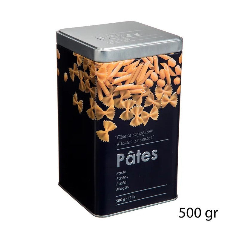 Black Edition metal relief pasta container 500 g