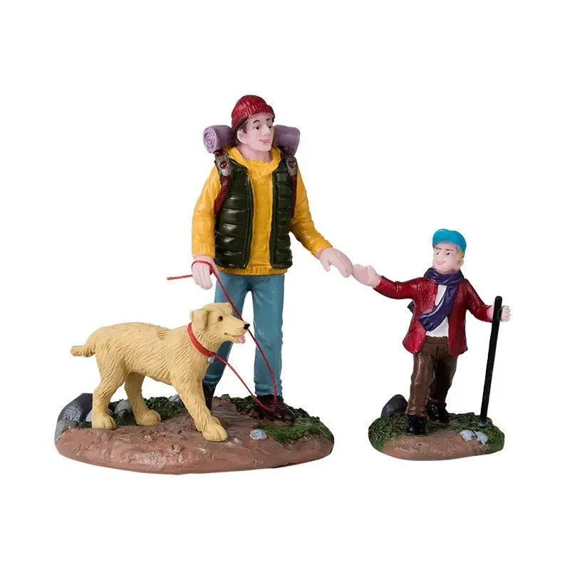 Set 2 statuette Lemax Hiking Buddies compagni di escursionismo 8 × 5 × H7,4 cm