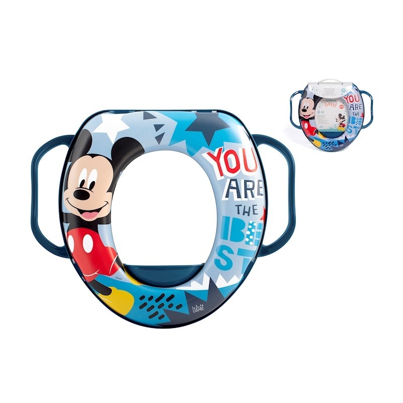 Disney Mickey Icon toilet seat reducer with padded handles BPA Free +24 Months