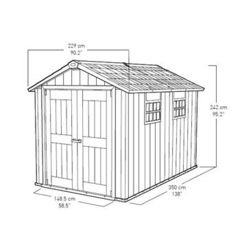 Garden Shed Oakland 7511 Duotech Keter 230x350xh.242 cm