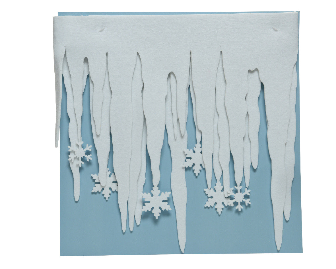 Felt border Snowflakes 34x200 cm