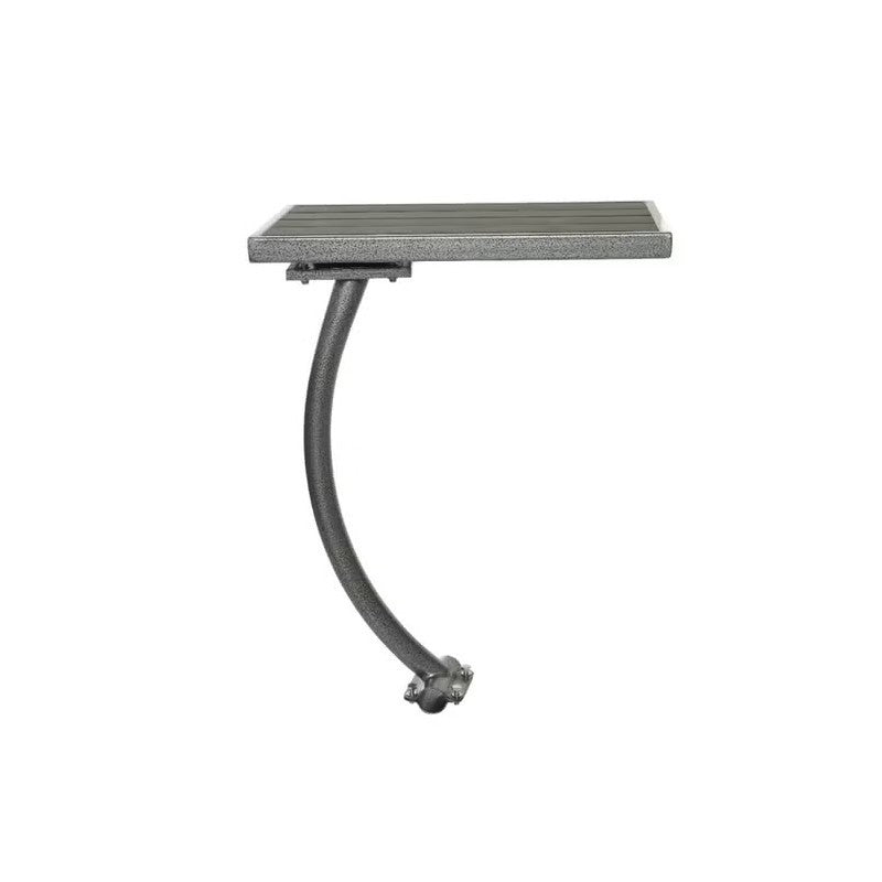 Tavolino laterale in polywood grigio 55 × 31 × H74 cm