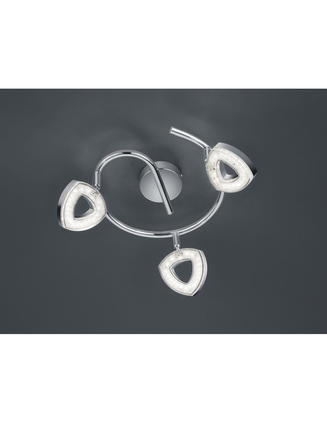 Faretto Girandola Tours 3 Spot Led Cromo Ø25 cm Trio Lighting
